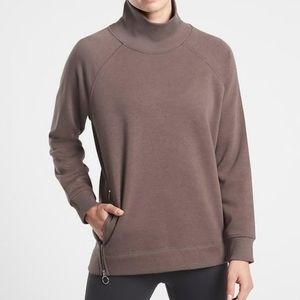 Athleta NWT Cozy Karma Side Zip - Brown, XXS